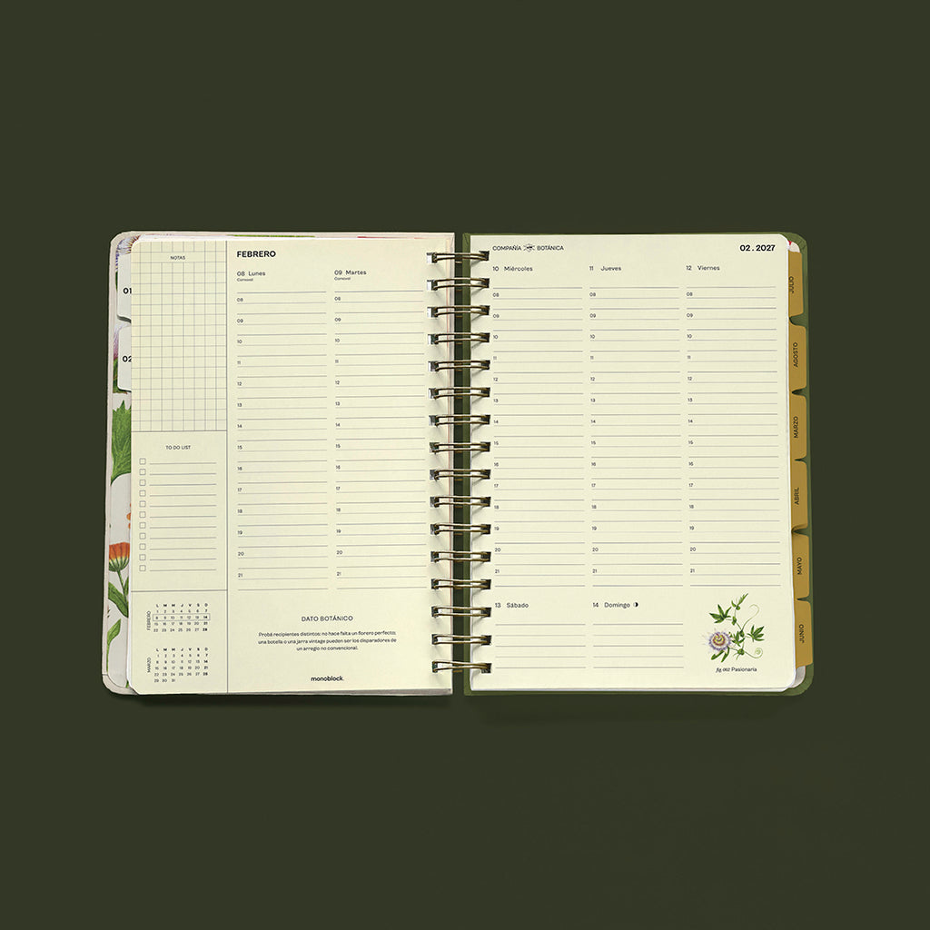 Agenda 2027 Monoblock - Compañía botánica Florilegio