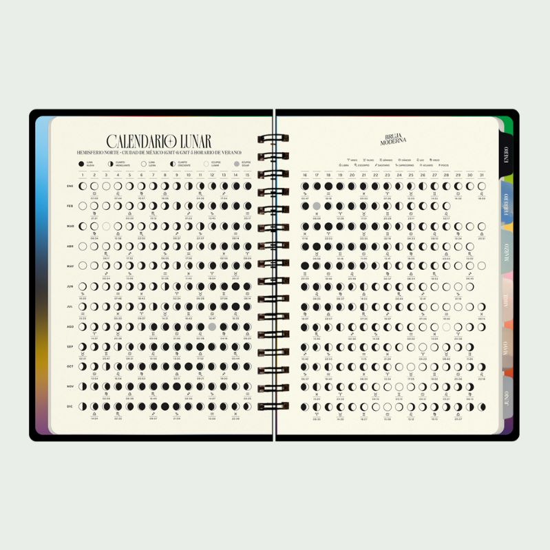 Agenda semanal 2026 Monoblock - Bruja Moderna Astros