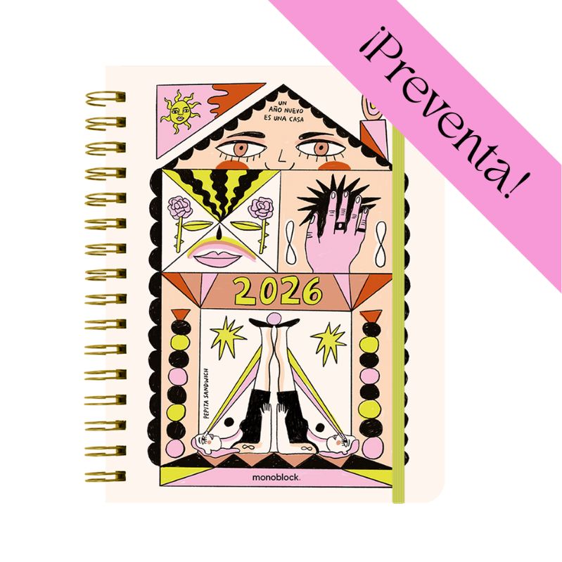 PREVENTA - Agenda semanal 2026 Monoblock - Pepita Sandwich