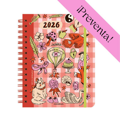 PREVENTA - Agenda semanal 2026 Monoblock - Pepita Sandwich