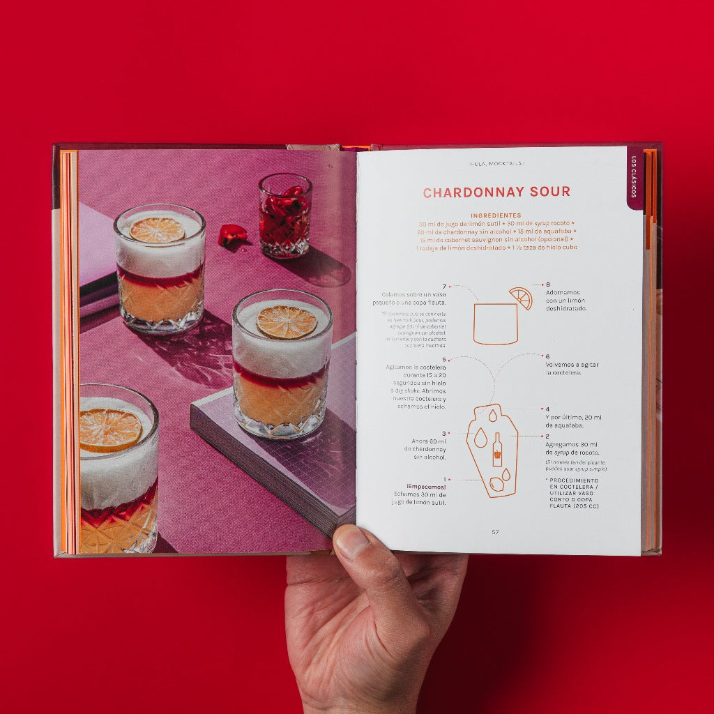 Libro ¡Hola, Mocktails! con 34 recetas inéditas para principiantes y expertos en mocktelería