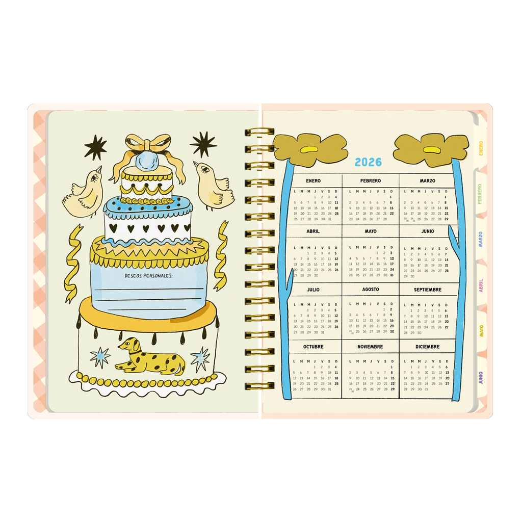 PREVENTA - Agenda semanal 2026 Monoblock - Pepita Sandwich