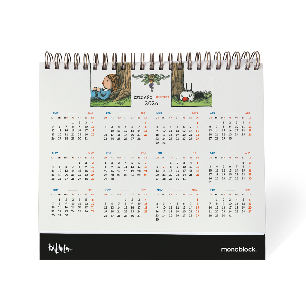 PREVENTA - Calendario de escritorio 2026 Monoblock - Macanudo