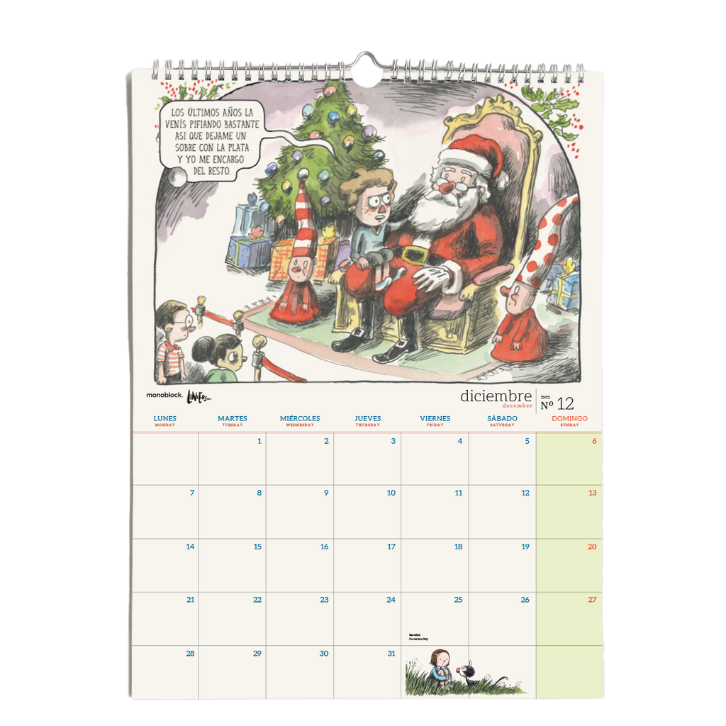 PREVENTA - Calendario Pared 2026 Monoblock - Macanudo