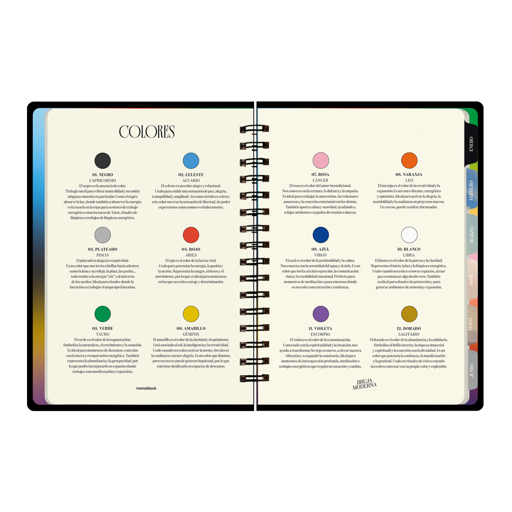 PREVENTA - Agenda semanal 2026 Monoblock - Bruja Moderna