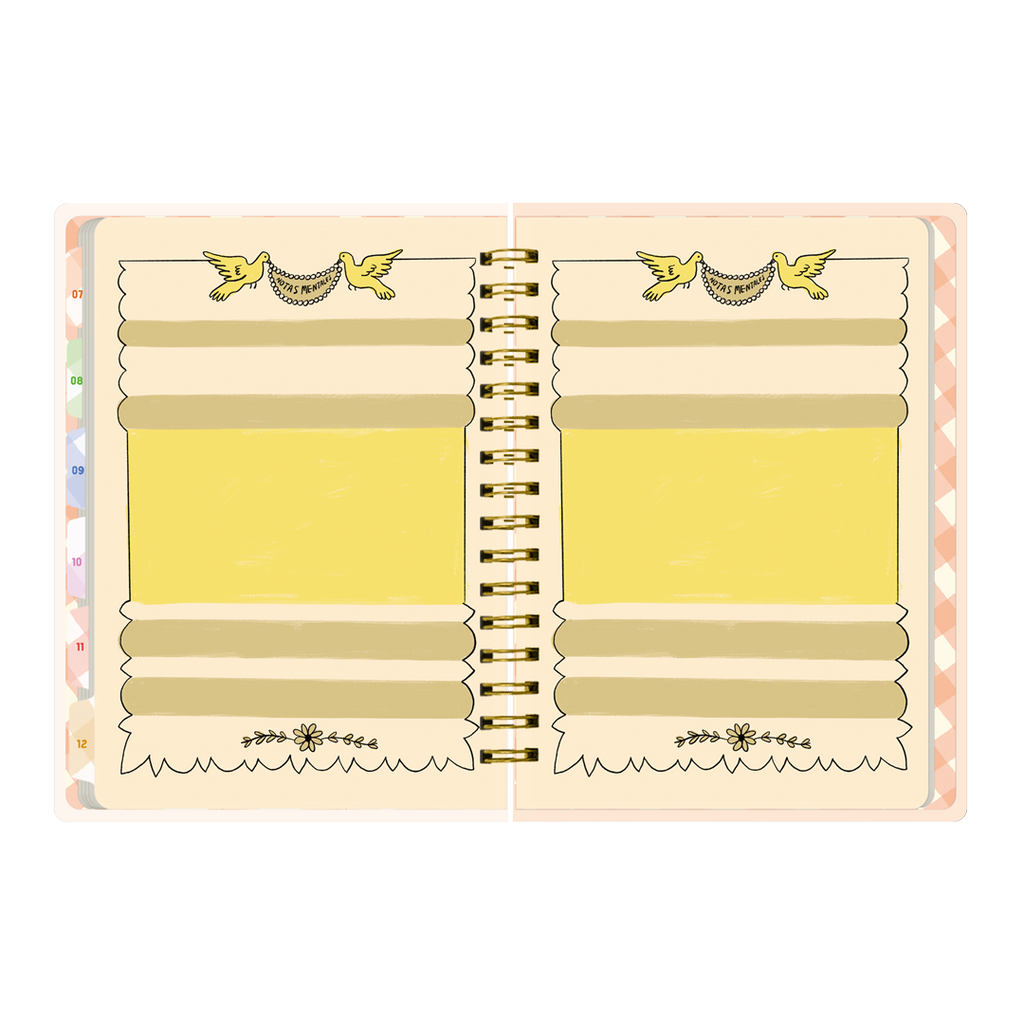 PREVENTA - Agenda semanal 2026 Monoblock - Pepita Sandwich