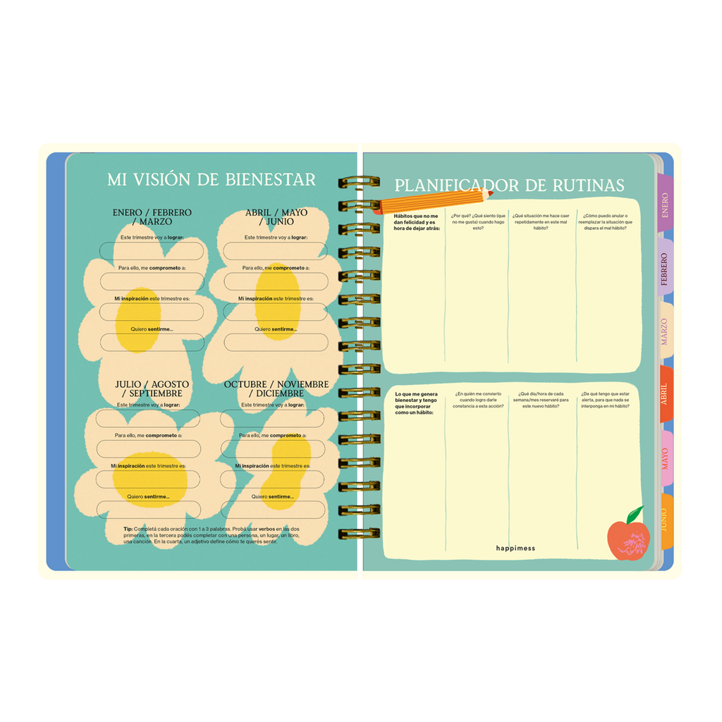 PREVENTA - Agenda Semanal 2026 Monoblock - Happimess