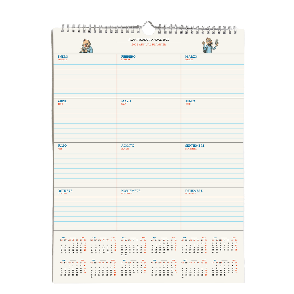 PREVENTA - Calendario Pared 2026 Monoblock - Macanudo