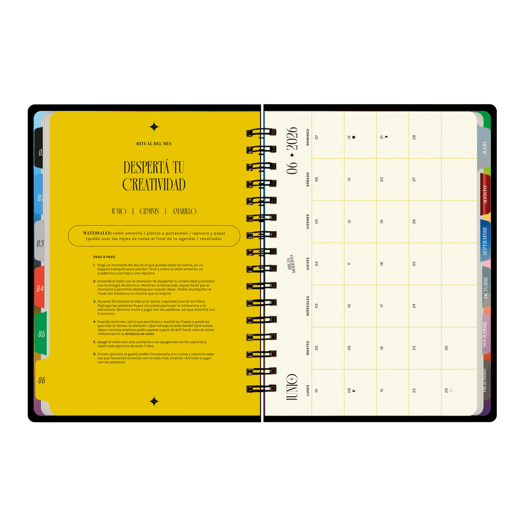 PREVENTA - Agenda semanal 2026 Monoblock - Bruja Moderna