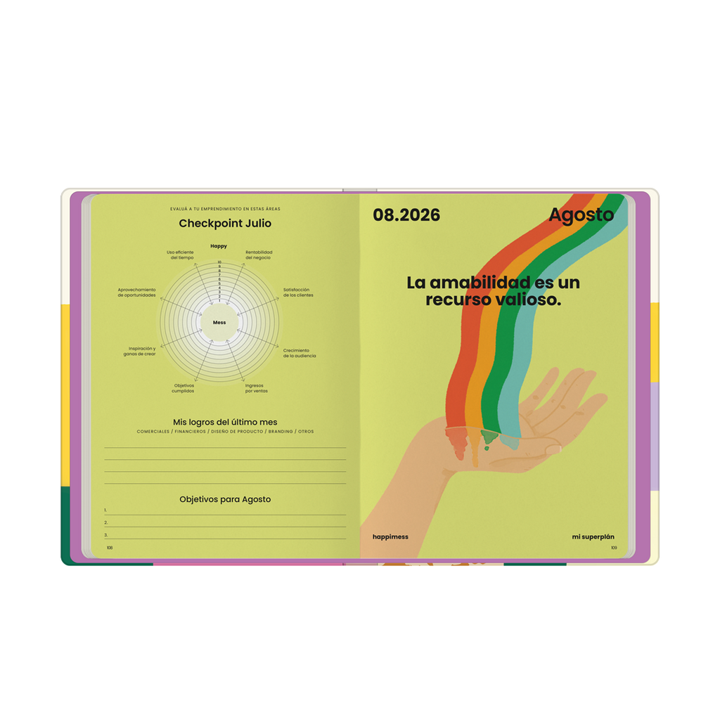 PREVENTA - Agenda Carpeta 2026 Monoblock - Happimess Mi SuperPlan 2026
