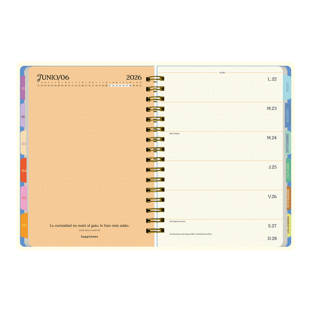 PREVENTA - Agenda Semanal 2026 Monoblock - Happimess