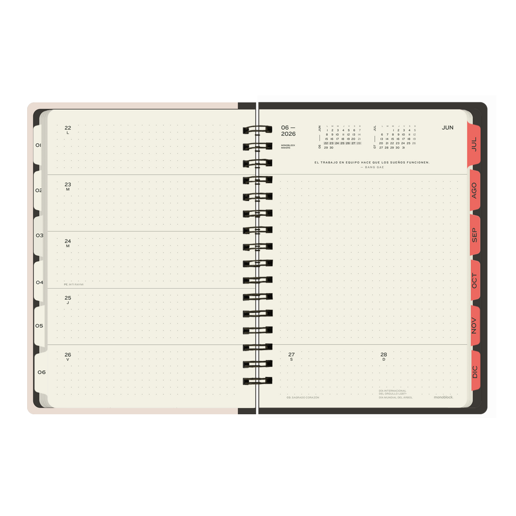PREVENTA - Agenda semanal 2026 Monoblock - Makers