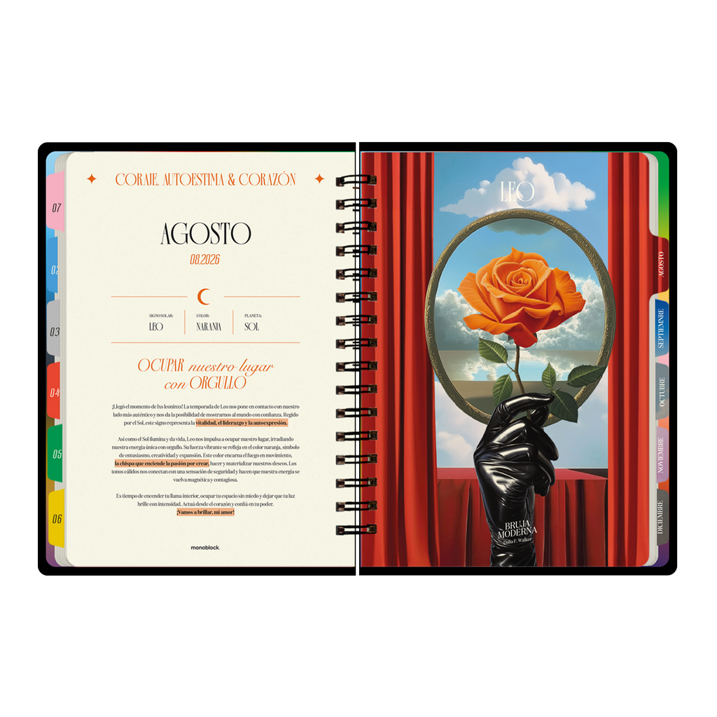 PREVENTA - Agenda semanal 2026 Monoblock - Bruja Moderna