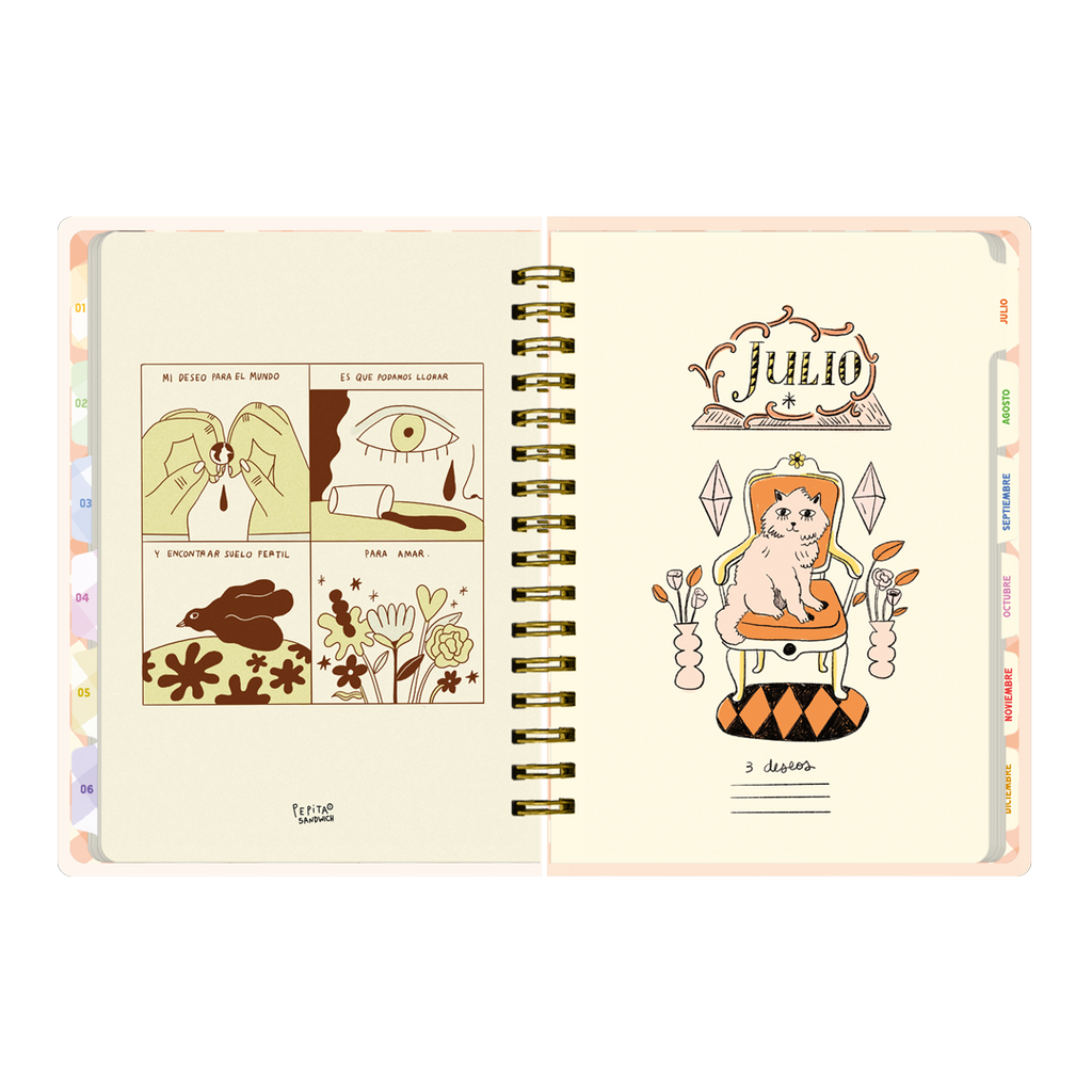 PREVENTA - Agenda semanal 2026 Monoblock - Pepita Sandwich