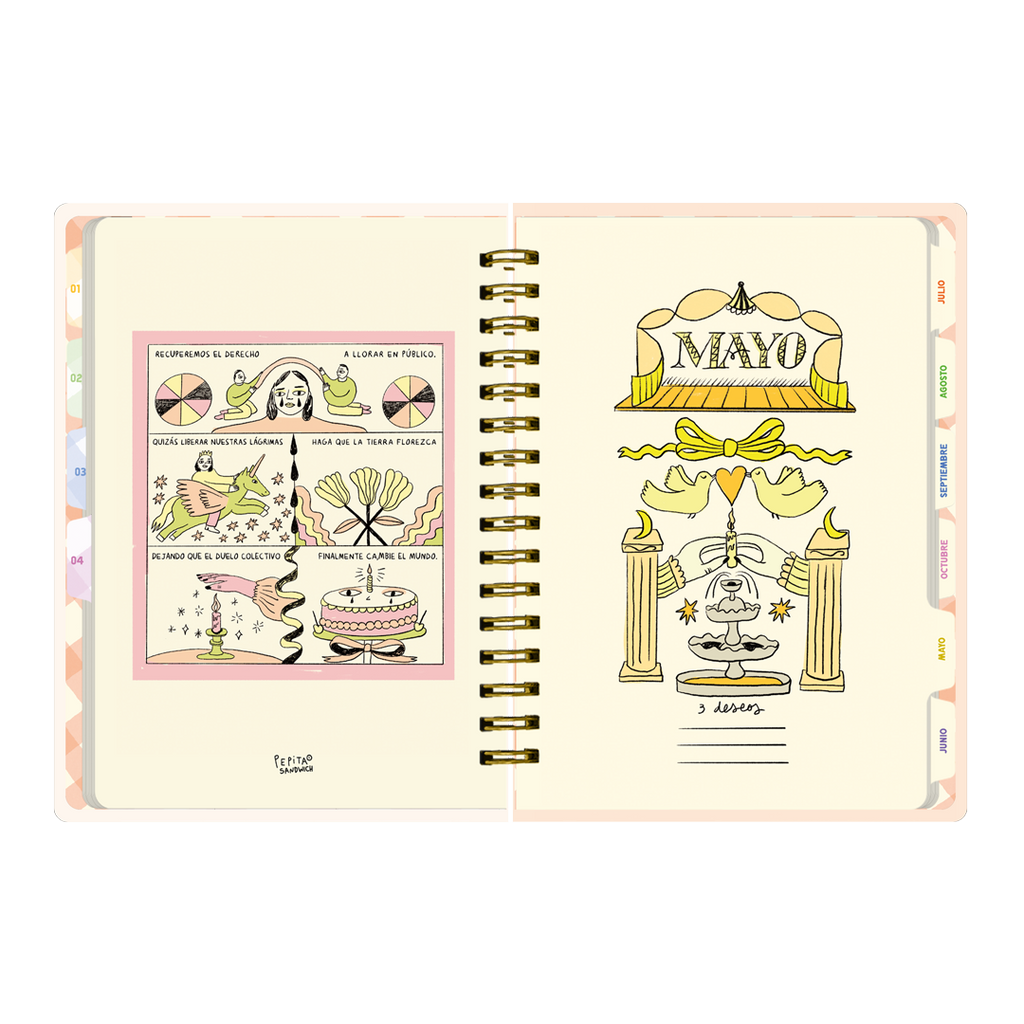 PREVENTA - Agenda semanal 2026 Monoblock - Pepita Sandwich