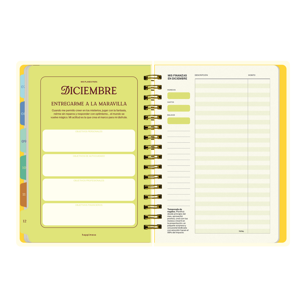 PREVENTA - Agenda Diaria 2026 Monoblock - Happimess